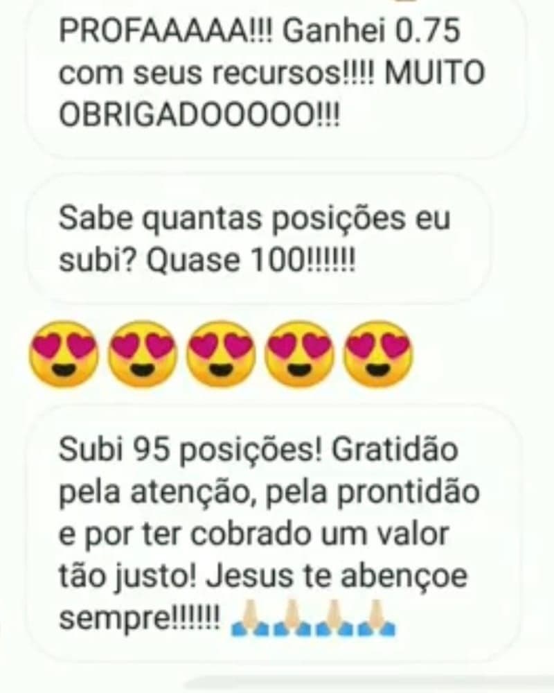 Depoimento de aluno aprovado