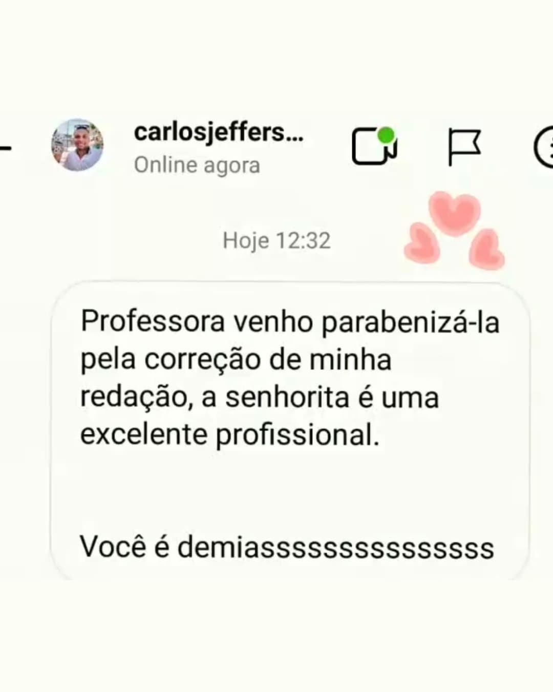 Depoimento de aluno aprovado