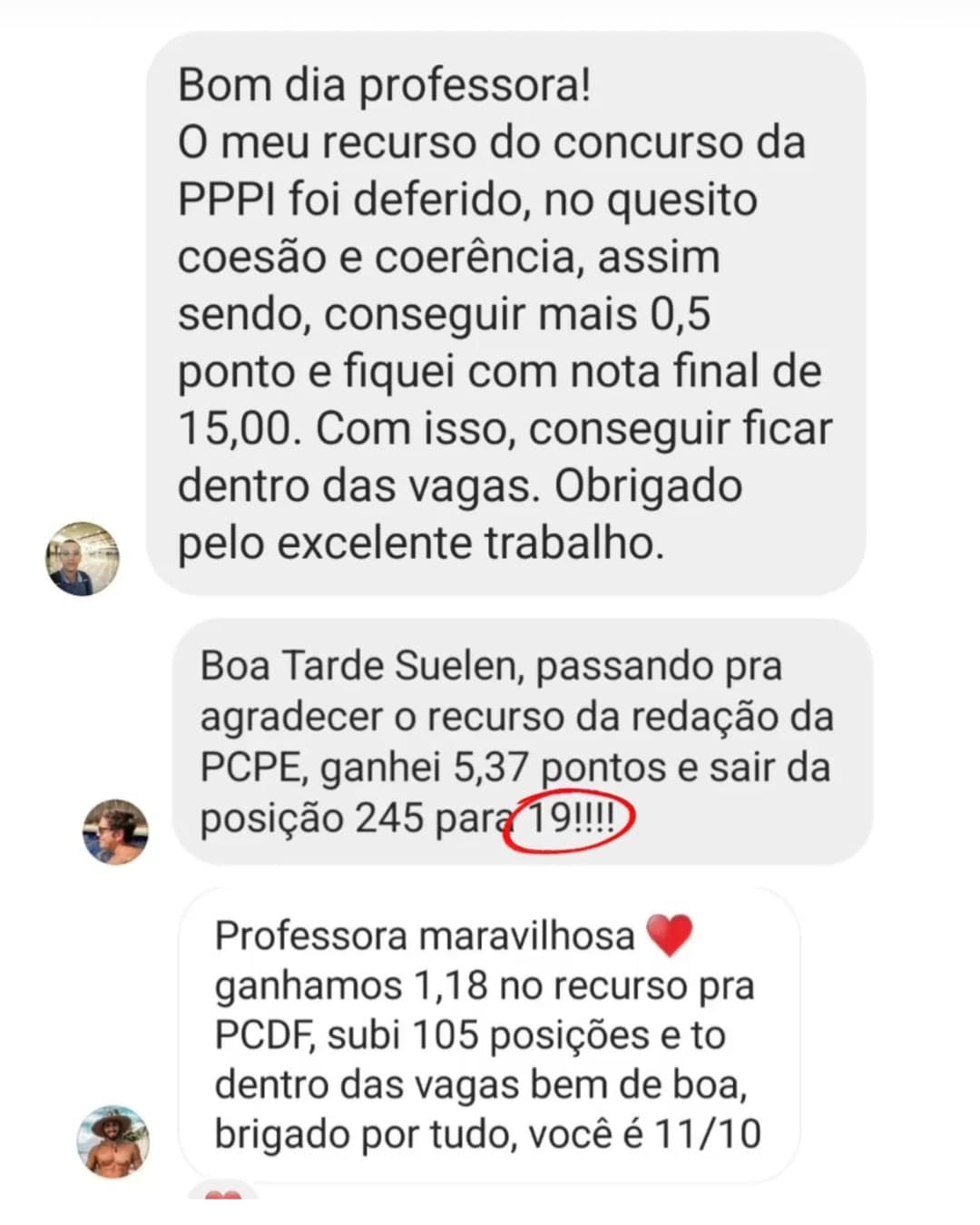 Depoimento de análise de recurso 4